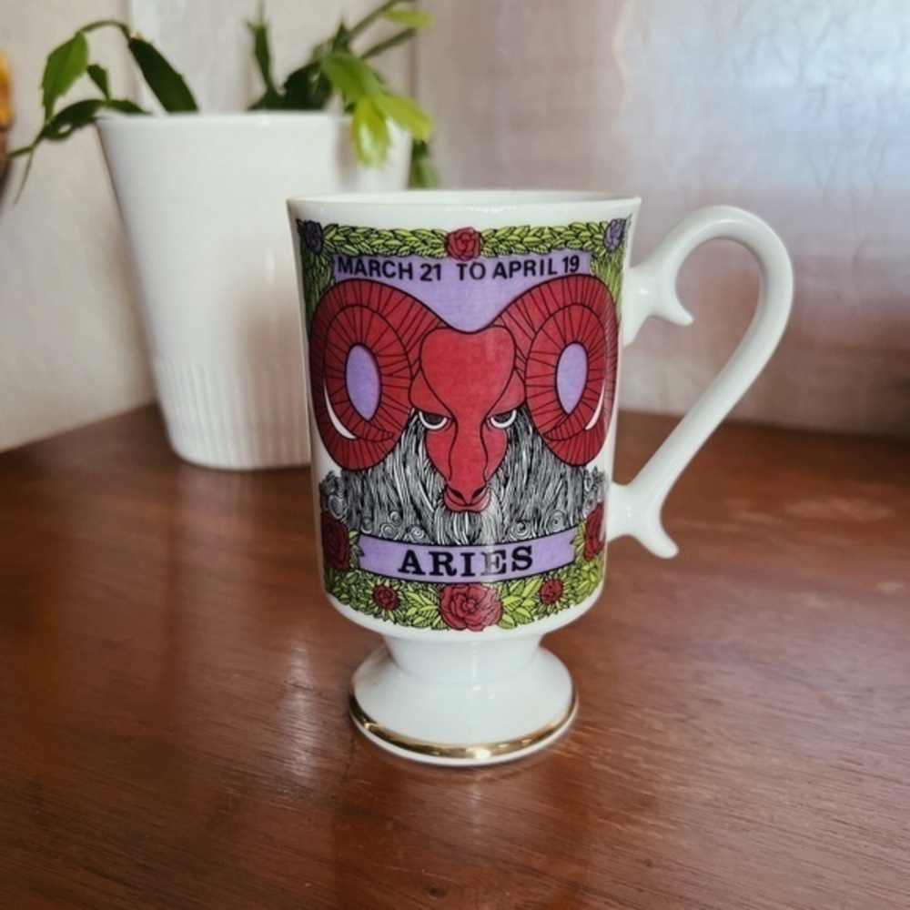 Vintage Aries Zodiac Royal Crown Arnart Coffee Mug